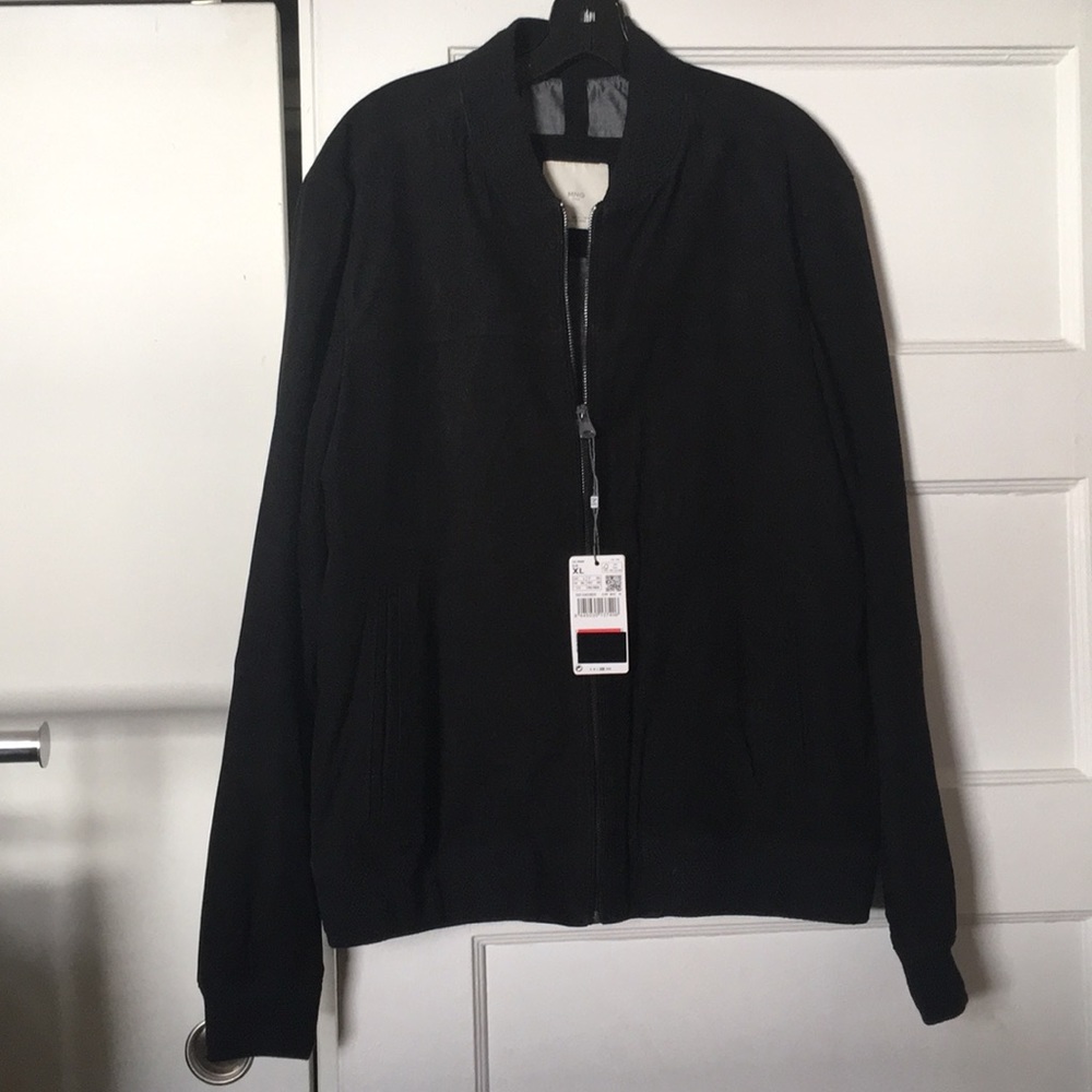 MNG men’s suede bomber jacket NWT Size XL